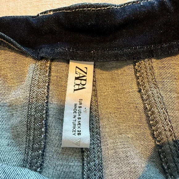 Zara Denim Mini Dress. Small. - Picture 4 of 4